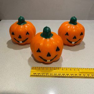LOT OF 3 VINTAGE GURLEY HALLOWEEN JACK-O-LANTERN CANDLES